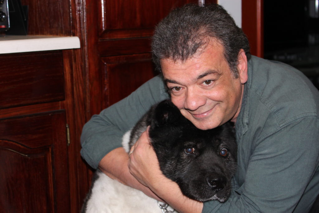 Bear getting a hug from G.C.